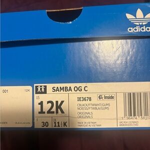 adidas Samba OG Kids Sneakers - Black. Used